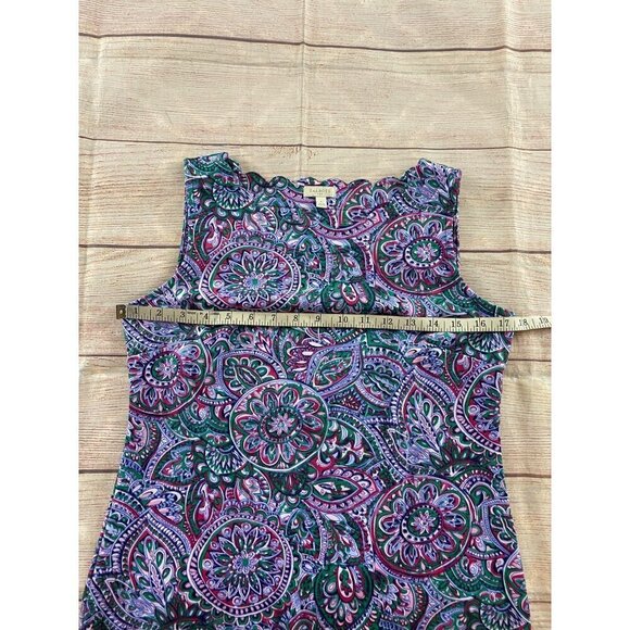 Talbots Women's Paisley Print Mulit Color A Line Dress - P - Picture 6 of 13